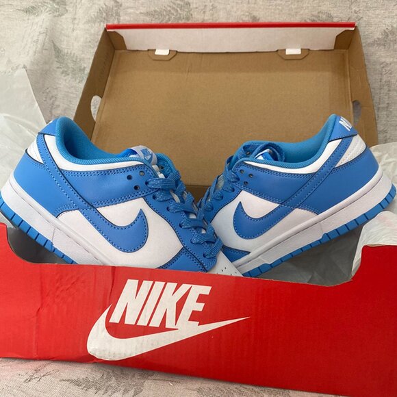 Nike Dunk Low UNC University Blue Sneakers - Picture 2 of 8